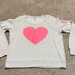 Victoria Secret Heart Crewneck Sweatshirt Medium